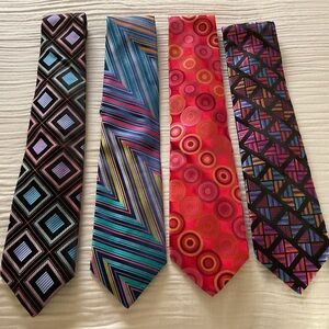 Robert Talbott Multicolor Geometric Ties 25.00 each